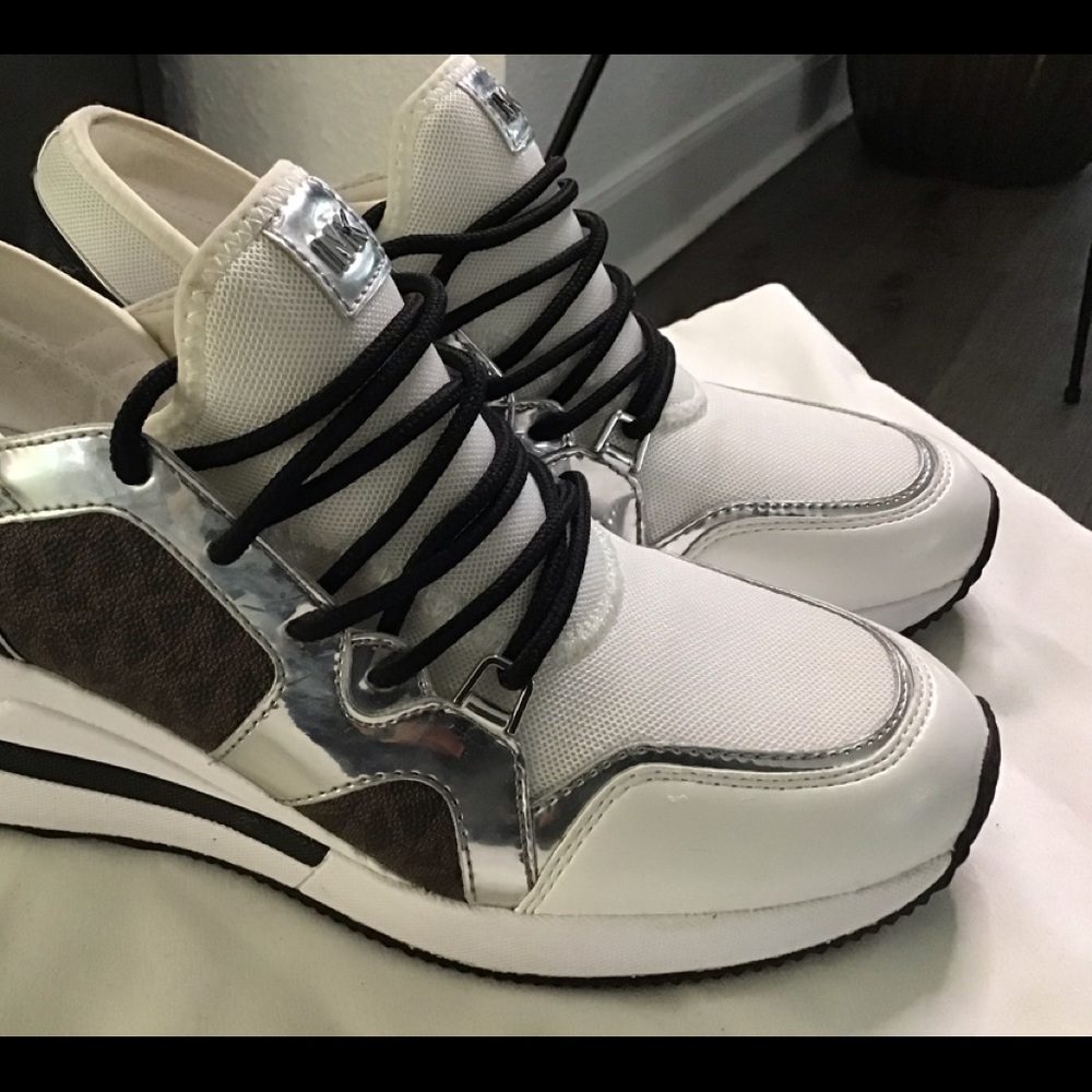 Michael Kors Wedge Sneakers Sz 8 M - Picture 2 of 8